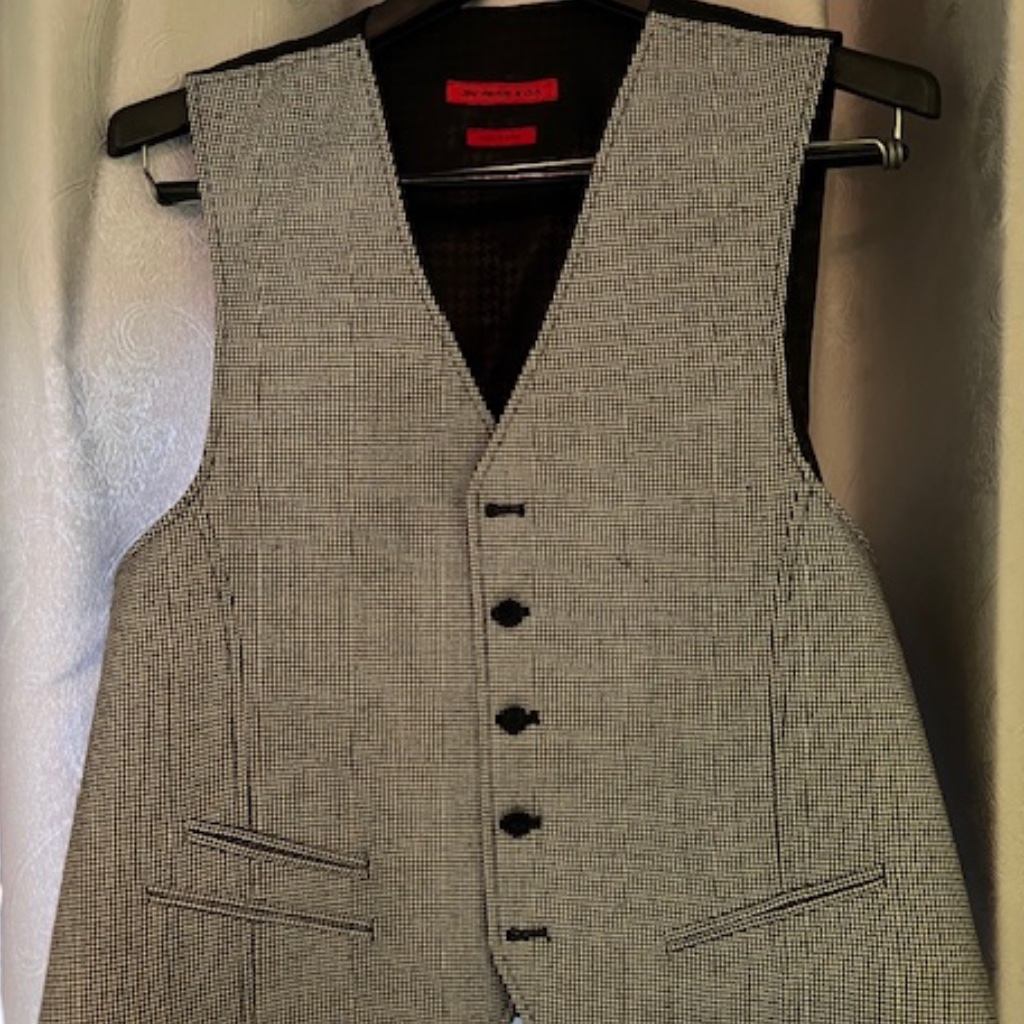 John Varvatos Grey & Black Vest